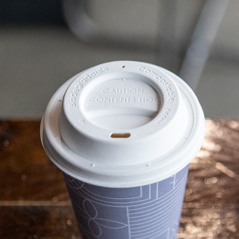 Paper Lids for Hot Cups | White & Natural Option